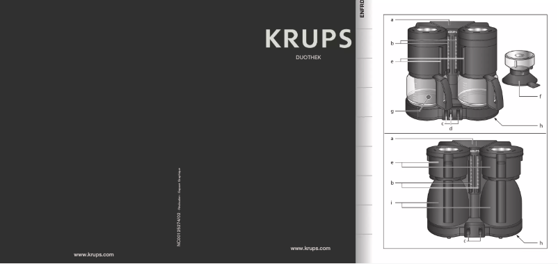Página 1 del manual Manual de usuario Krups Duothek Plus KM850111