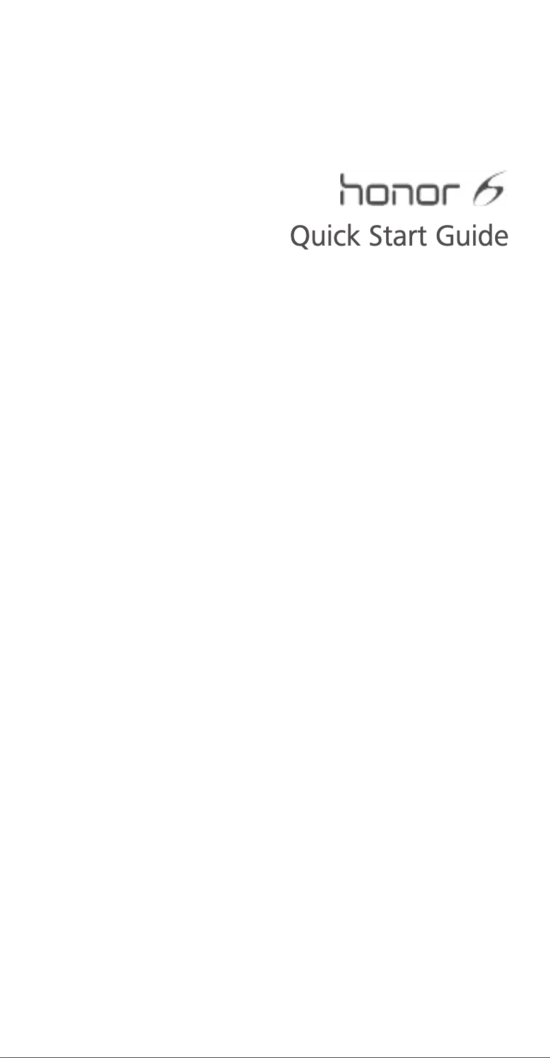 Page 1 de la notice Manuel utilisateur Huawei Honor 6