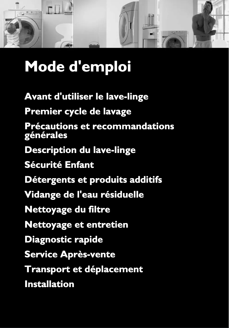 Page 1 de la notice Manuel utilisateur Bauknecht WAB 8900