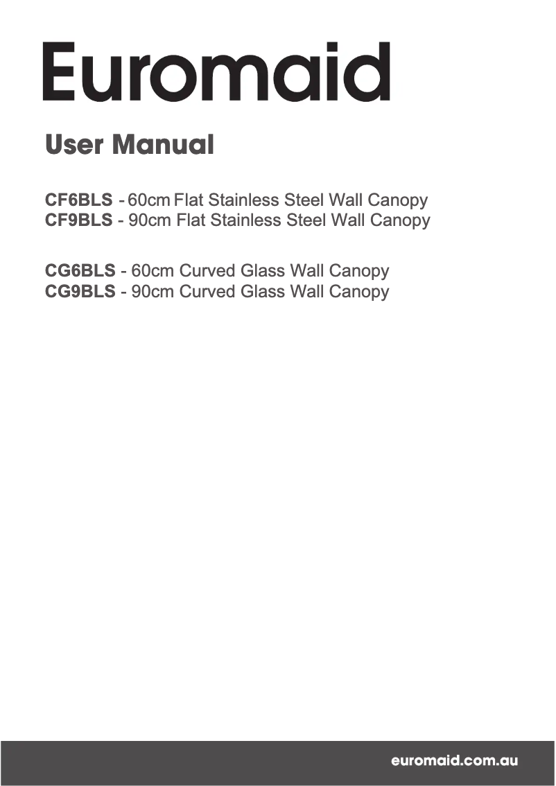 Page 1 de la notice Manuel utilisateur Euromaid CF9BLS