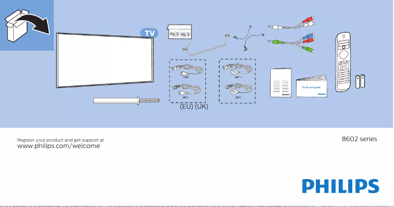 Página 1 del manual Guía de inicio rápido Philips 65PUS8602