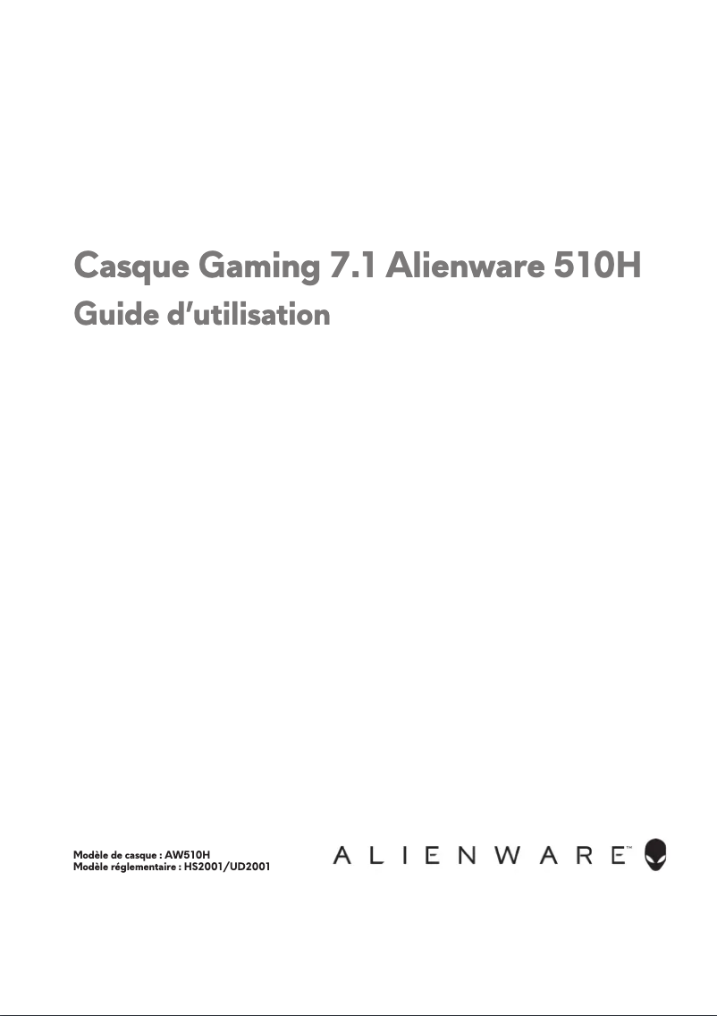 Página 1 del manual Manual de usuario Alienware AW510H