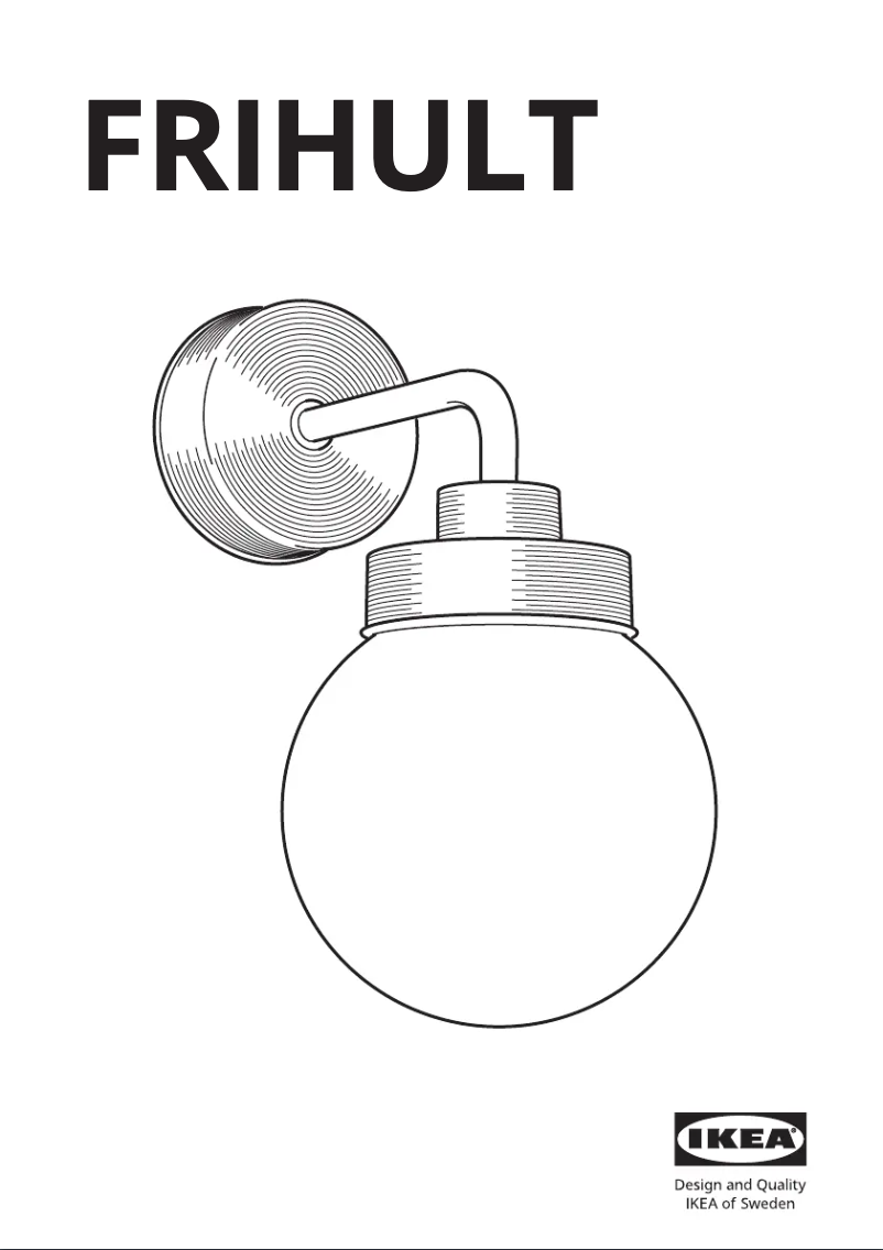 Imagen de la primera página del manual del dispositivo FRIHULT 404.316.01