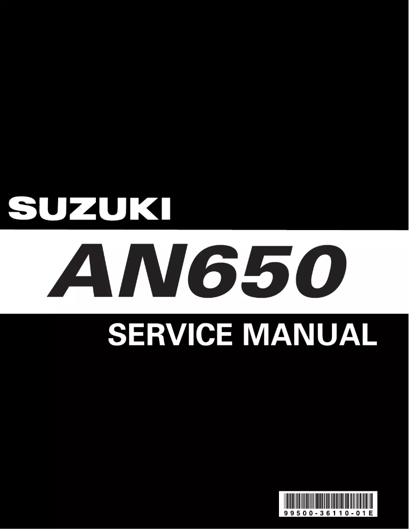 Page 1 de la notice Manuel utilisateur Suzuki AN 650 Burgman K3 (2002)