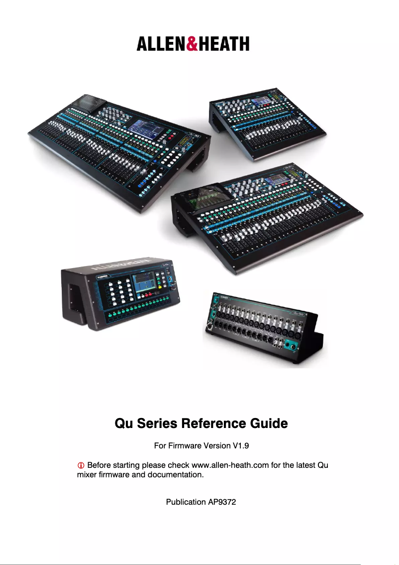 Page n°1 - Manuel utilisateur Allen & Heath Qu-16