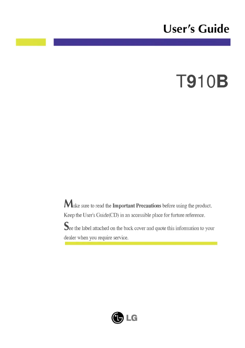 Page n°1 - Manuel utilisateur LG T910BL