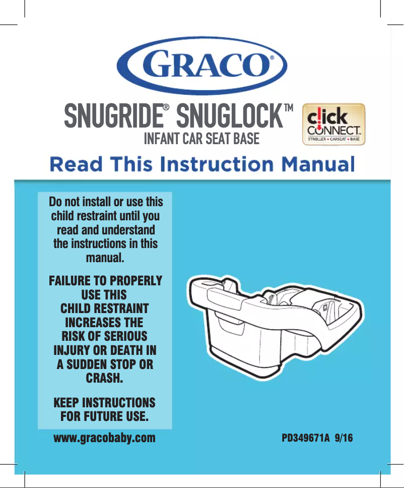 Image de la première page du manuel de l'appareil SnugRide SnugLock
