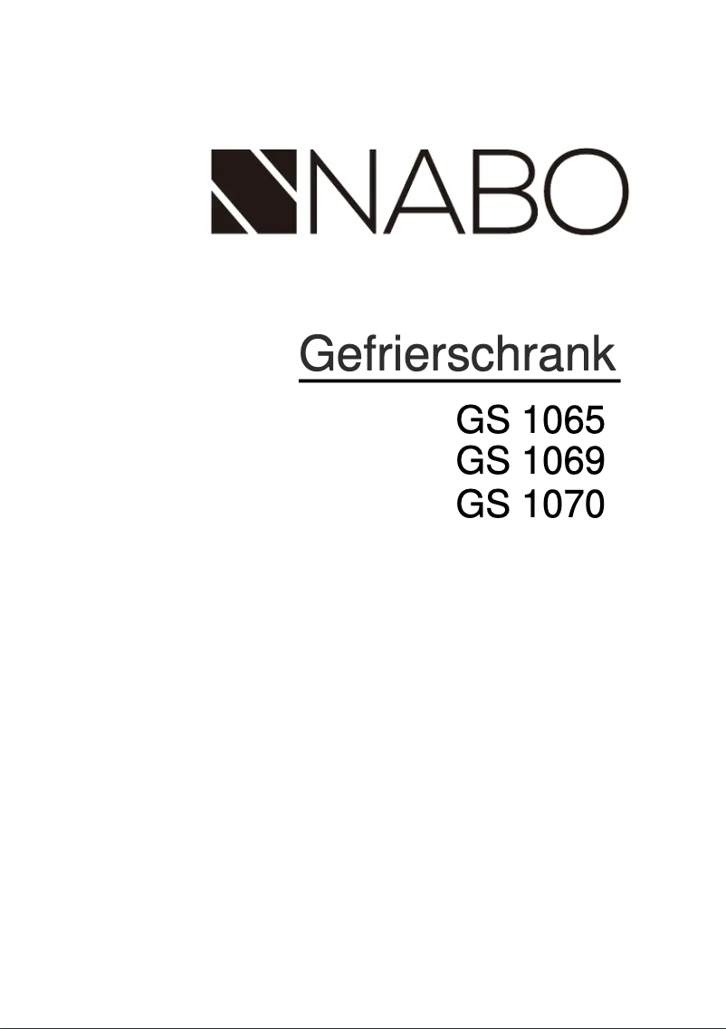 Page n°1 - Manuel utilisateur Nabo GS 1070