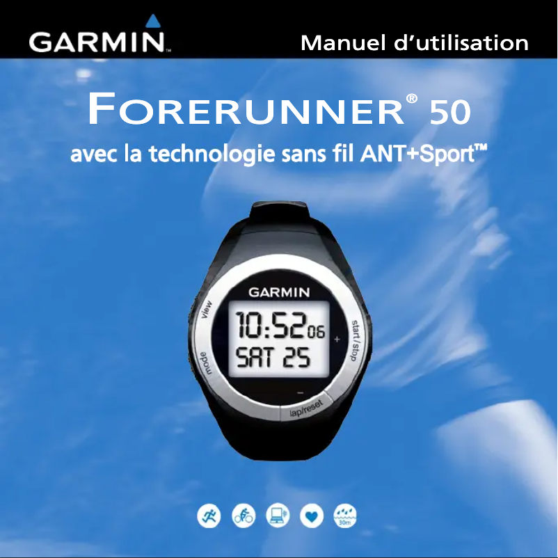 Page 1 de la notice Manuel utilisateur Garmin Forerunner 50