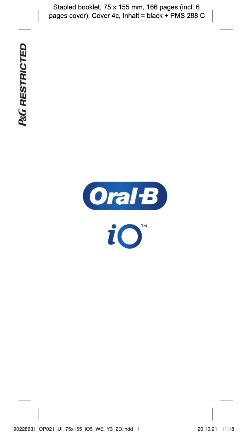 Page 1 de la notice Manuel utilisateur Oral-B iO