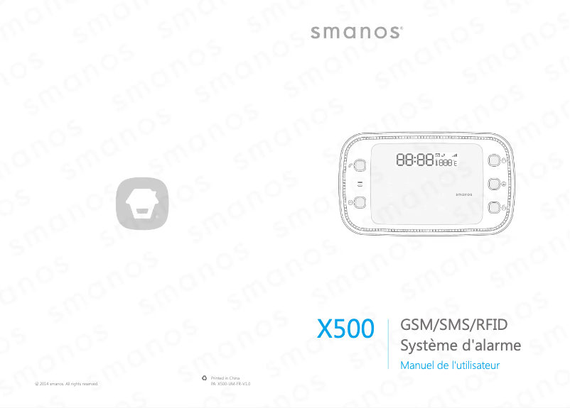 Page 1 de la notice Manuel utilisateur smanos X500