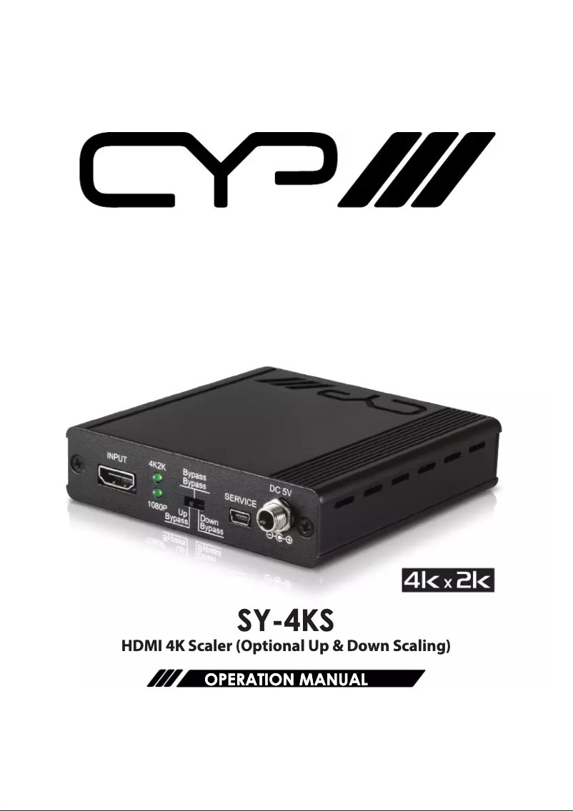 Page n°1 - Manuel utilisateur CYP SY-4KS