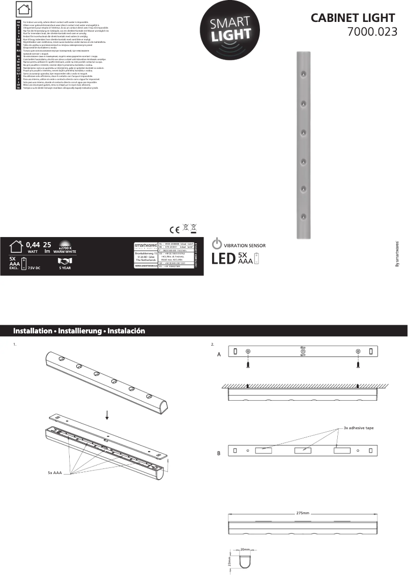 Page 1 de la notice Manuel utilisateur Smartwares 10.014.79