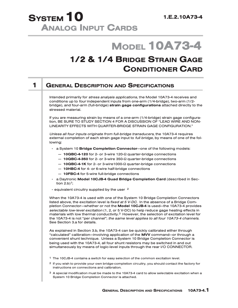 Page 1 de la notice Manuel utilisateur Daytronic 10A73-4