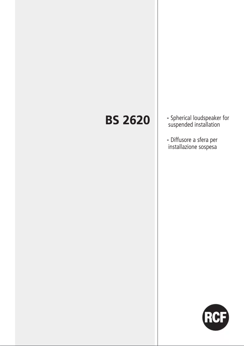 Image de la première page du manuel de l'appareil BS 2620