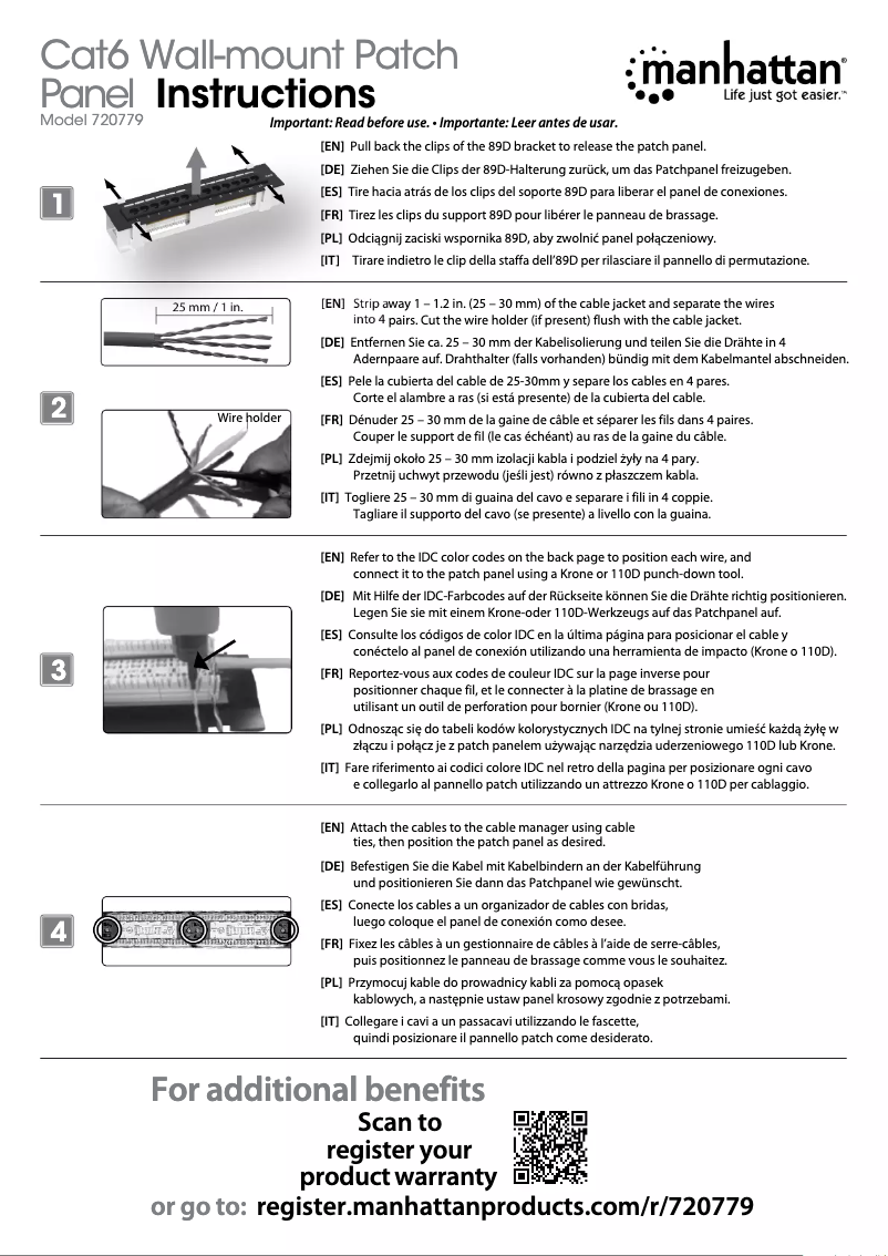 Page 1 de la notice Manuel utilisateur Manhattan 720779