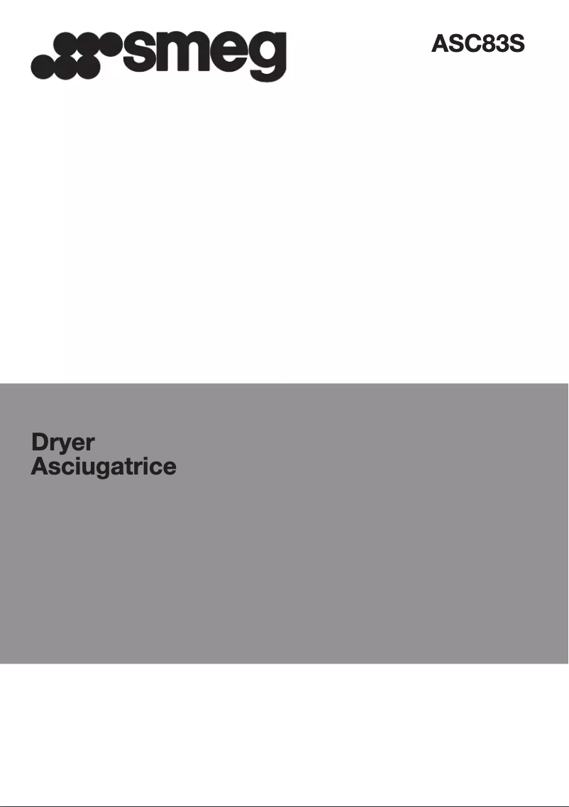 Page n°1 - Manuel utilisateur Smeg ASC83S