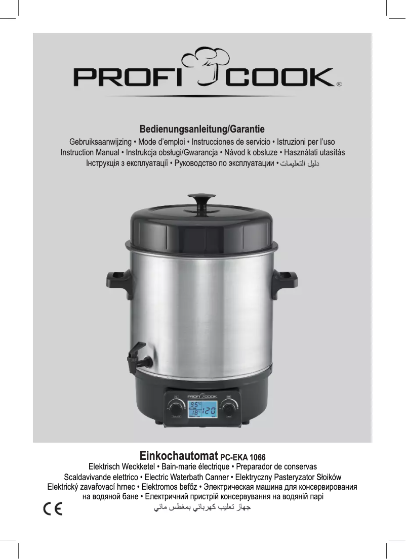 Página 1 del manual Manual de usuario ProfiCook PC-EKA 1066