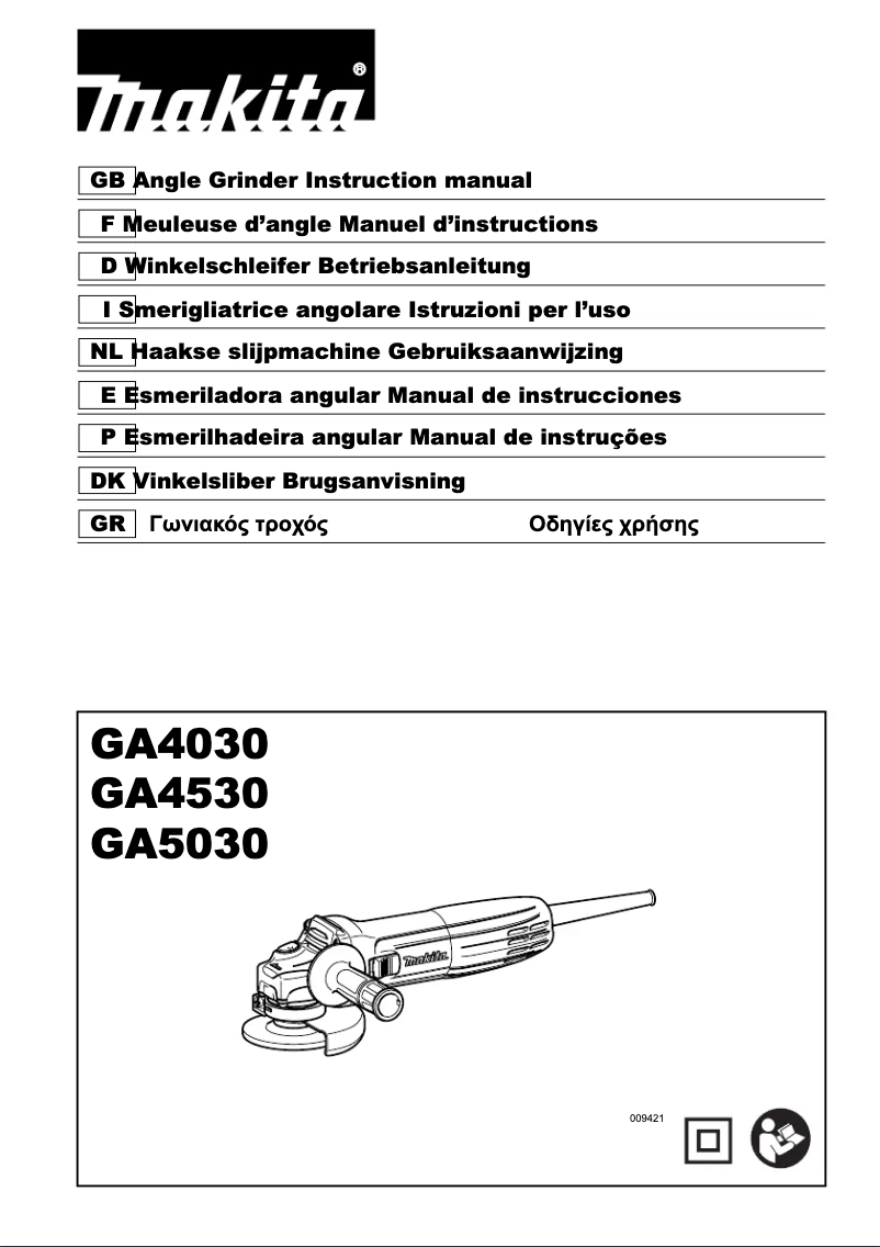 Page 1 de la notice Manuel utilisateur Makita GA5030K