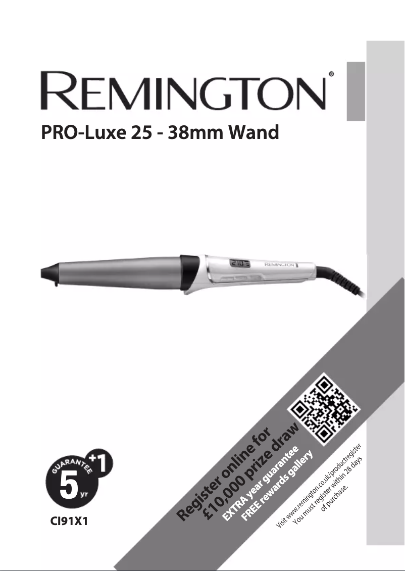 Page 1 de la notice Manuel utilisateur Remington PRO-Luxe 25
