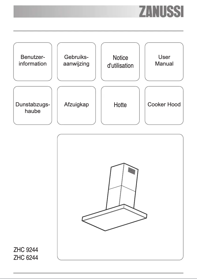 Page 1 de la notice Manuel utilisateur Zanussi ZHC6244X