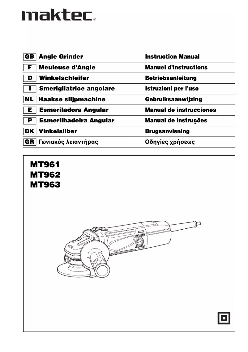 Page 1 de la notice Manuel utilisateur Maktec MT962