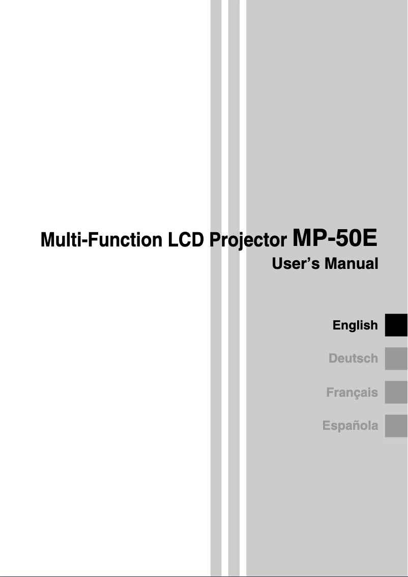 Image de la première page du manuel de l'appareil MP-50E
