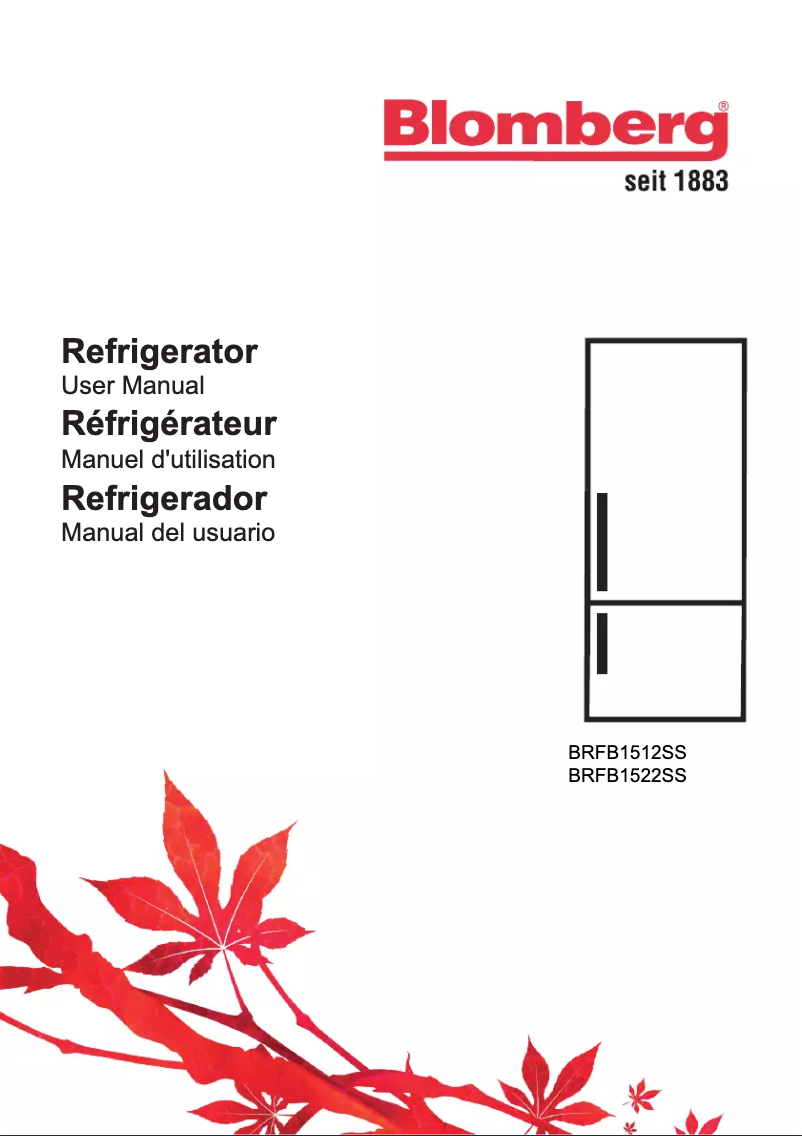 Page 1 de la notice Manuel utilisateur Blomberg BRFB1512SS
