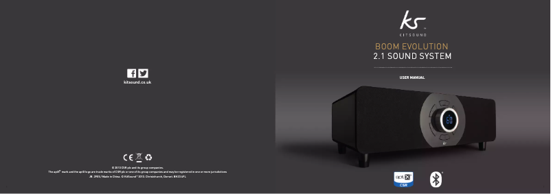 Image de la première page du manuel de l'appareil Boom Evolution