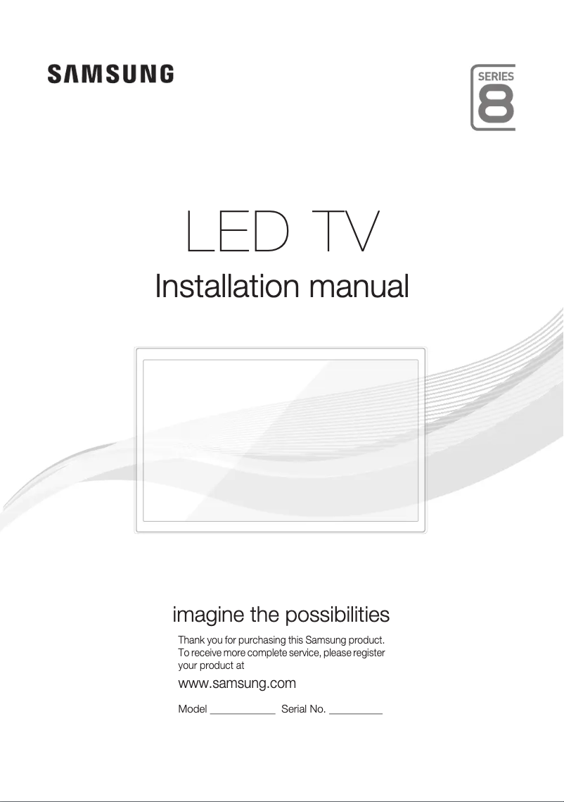 Page n°1 - Manuel utilisateur Samsung HG46AC890XW