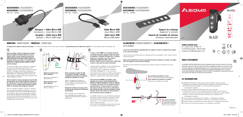 Page 1 de la notice Manuel utilisateur Sigma BLAZE