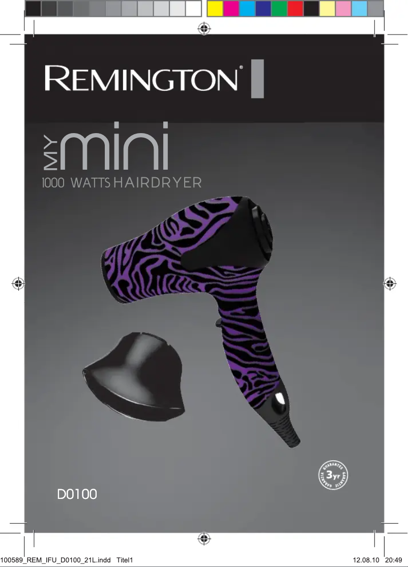 Page 1 de la notice Manuel utilisateur Remington D0100