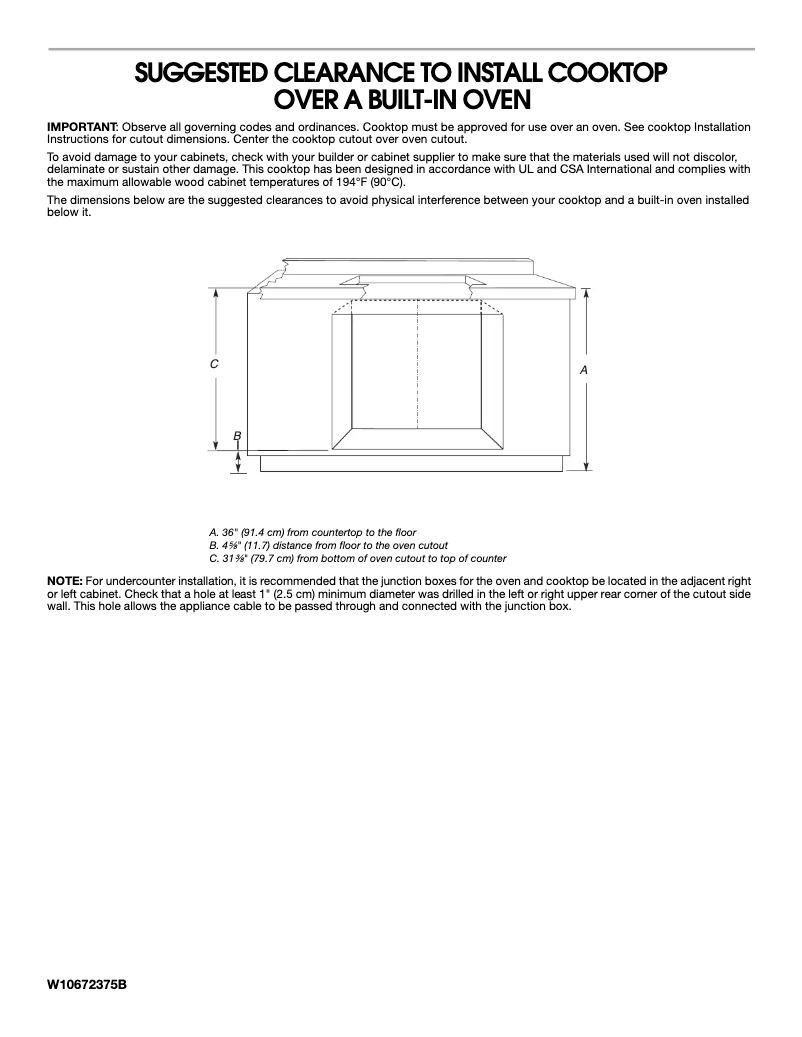 Page 1 de la notice Instructions / montage Maytag MGC7536DS
