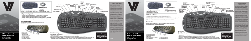 Page 1 de la notice Manuel utilisateur V7 Natural Keyboard KN0B1-6E1