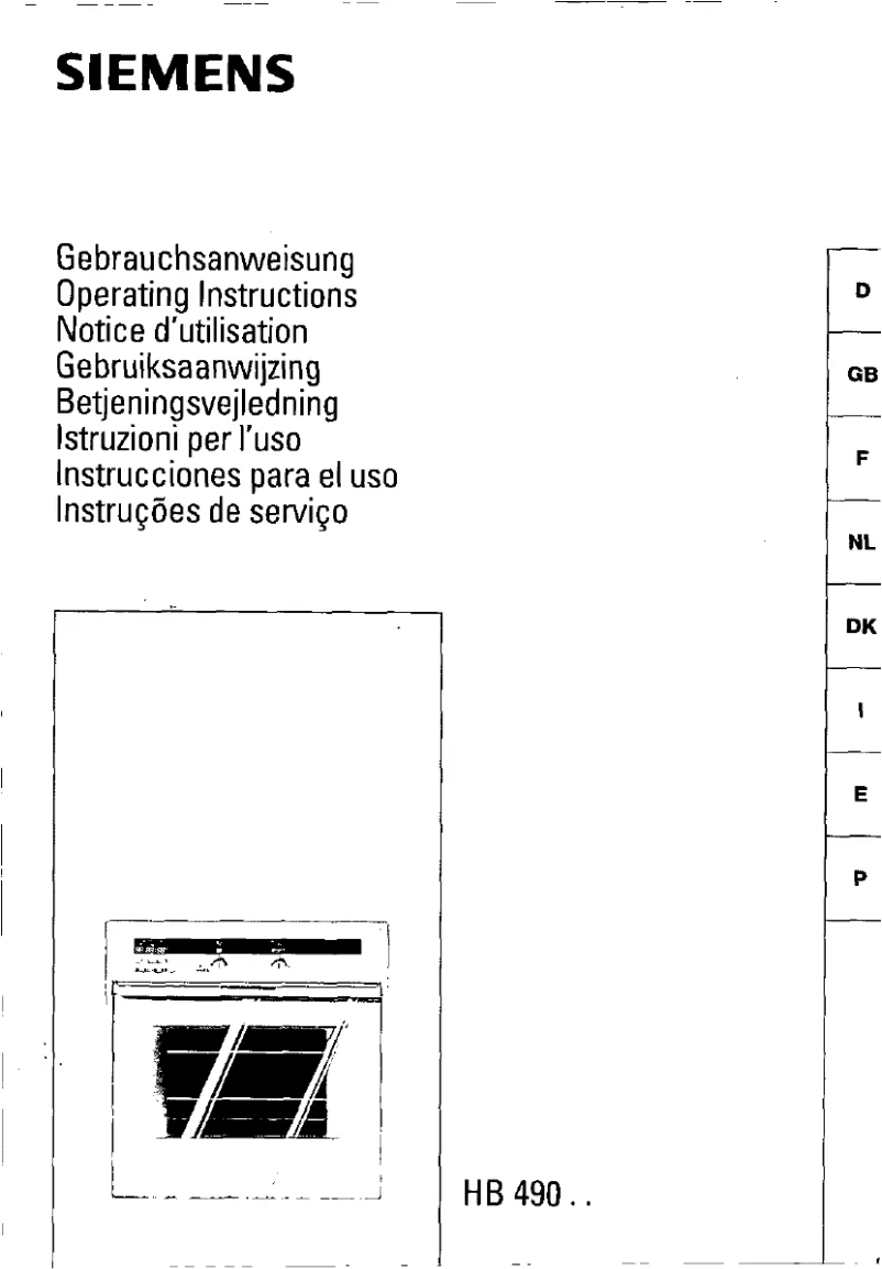 Page n°1 - Manuel utilisateur Siemens HB49050