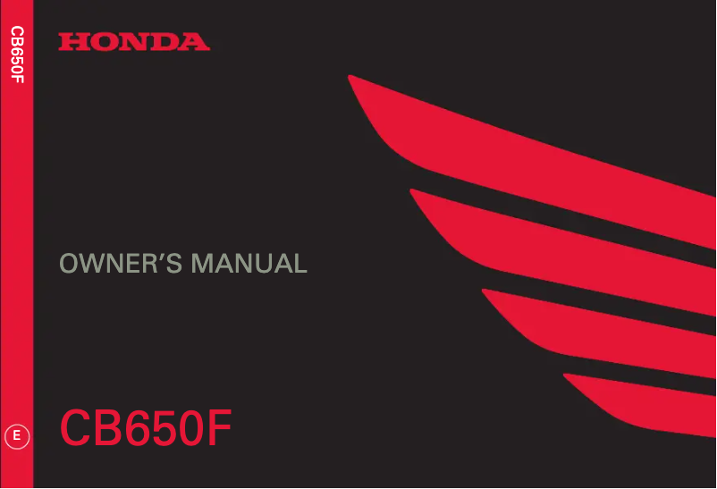 Image de la première page du manuel de l'appareil CB650 (2017)