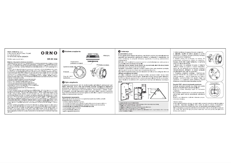 Page 1 de la notice Manuel utilisateur ORNO OR-DC-634