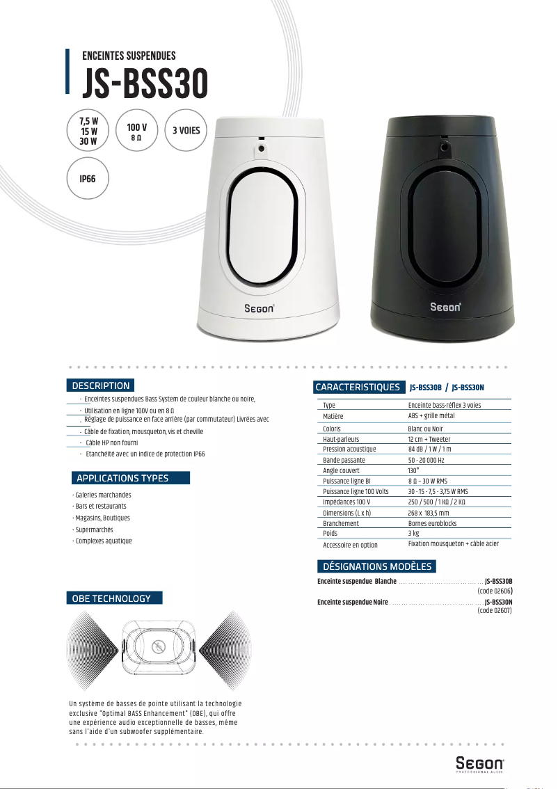 Page 1 de la notice Manuel utilisateur Rondson JS-BSS30B