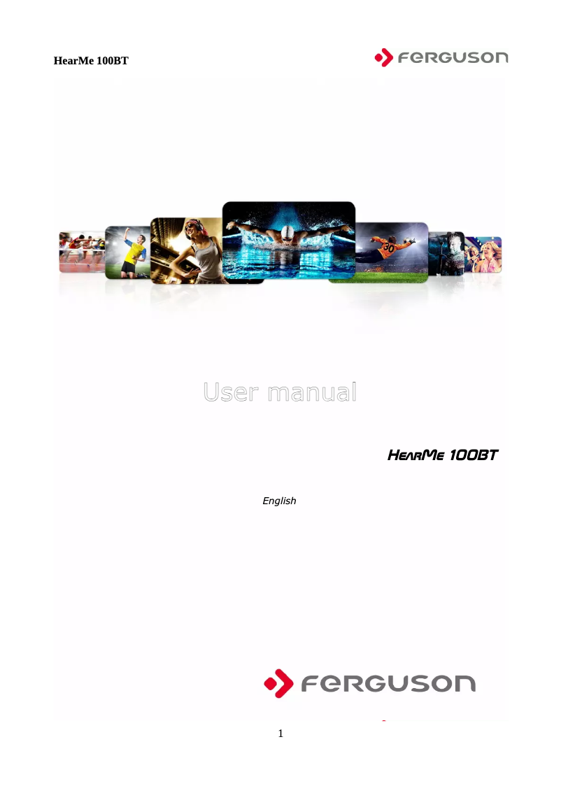 Image de la première page du manuel de l'appareil HearMe 100BT