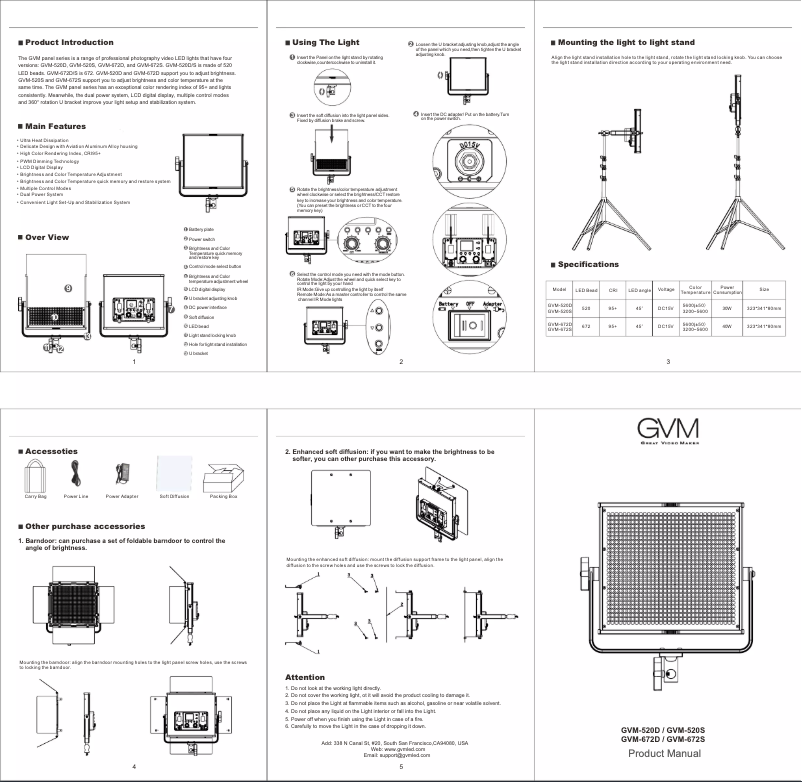 Page 1 of the manual User Manual GVM 672S