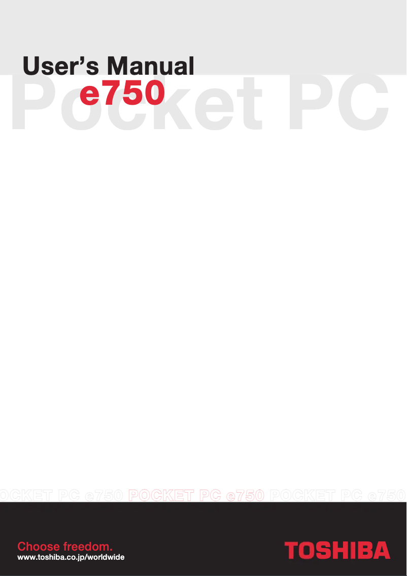 Image de la première page du manuel de l'appareil E755