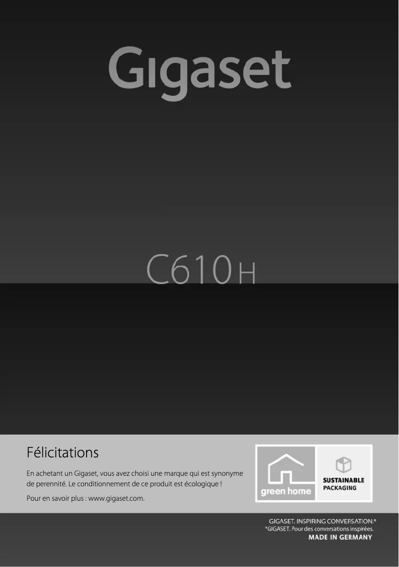 Page n°1 - Manuel utilisateur Gigaset C610H