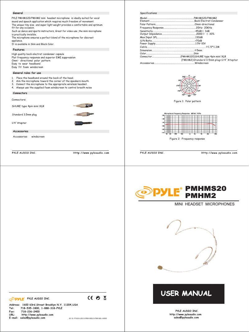 Image de la première page du manuel de l'appareil PMHMS20