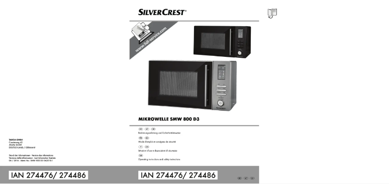 Page n°1 - Manuel utilisateur SilverCrest SMW 700 D1