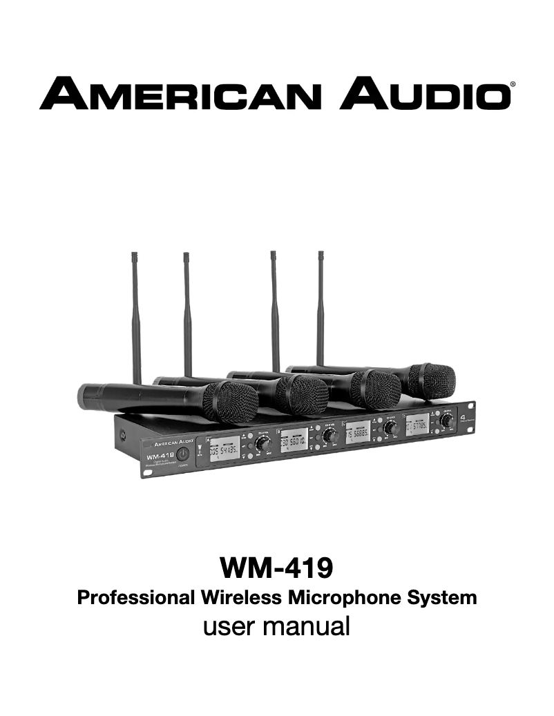 Página 1 del manual Manual de usuario American DJ WM-419