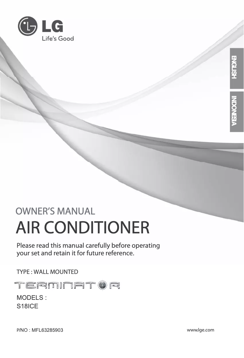 Page 1 de la notice Manuel utilisateur LG SN18ICE