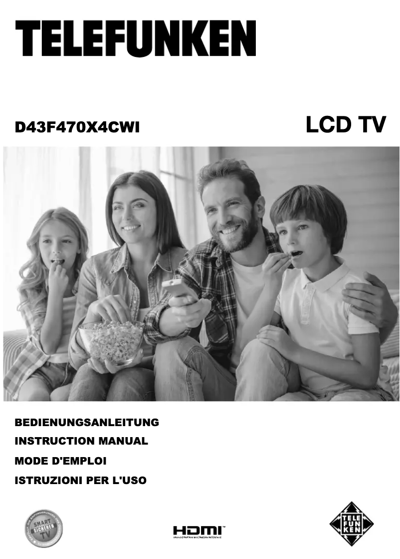 Image de la première page du manuel de l'appareil D43F470X4CWI
