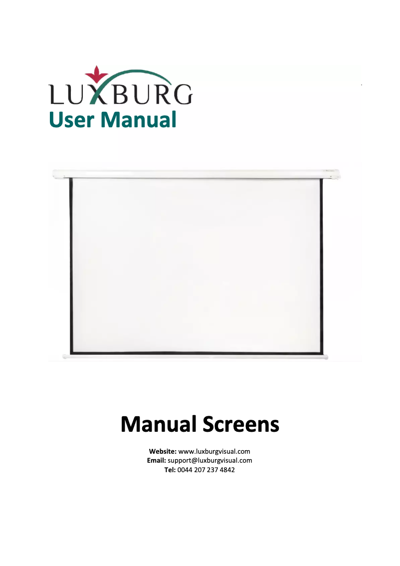 Page n°1 - Manuel utilisateur Luxburg PS-MN-22x12-MG-01