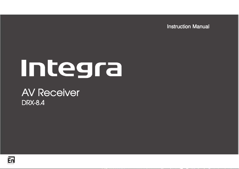Page n°1 - Manuel utilisateur Integra DRX-8.4