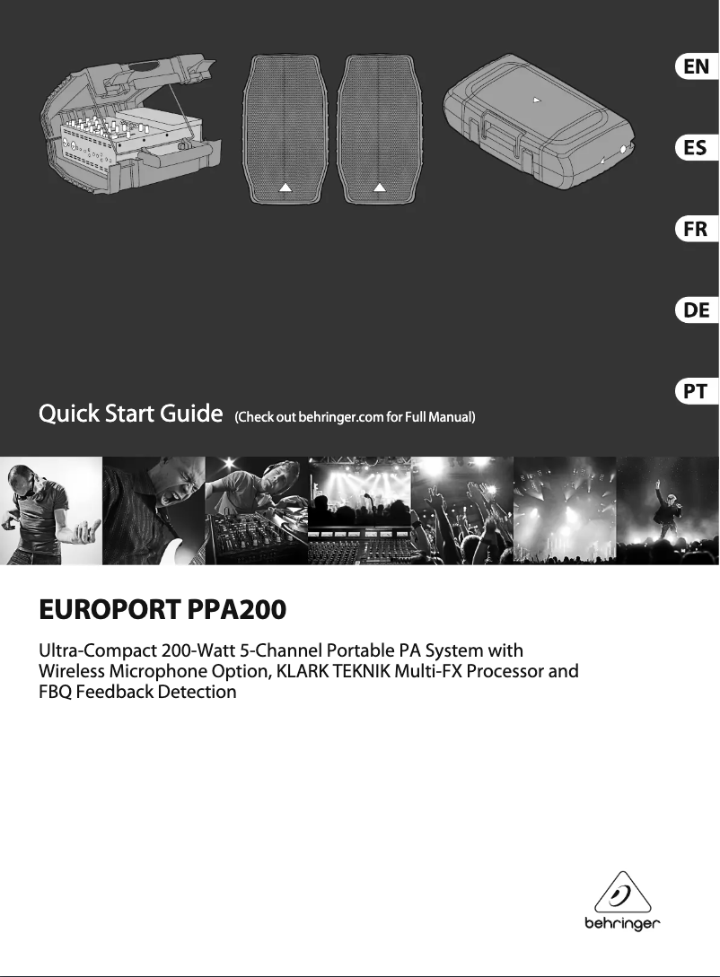 Image de la première page du manuel de l'appareil EUROPORT PPA200